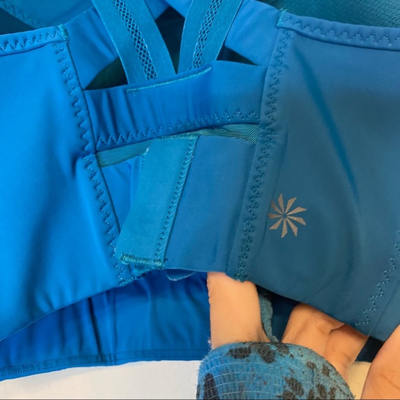 NO OFFERS ATHLETA teal Gigi High Impact sports bra XS - Picture 10 of 14